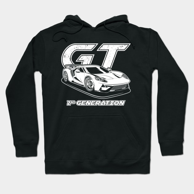 GT second generation (white) Hoodie by WINdesign